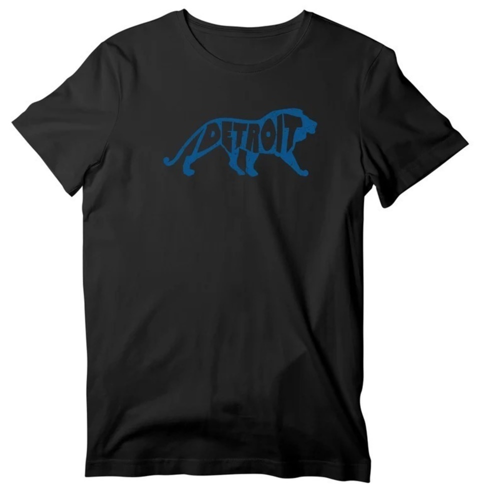 Lion From Detroit Game Day TShirt Detroit Football ShortSleeveTshirt